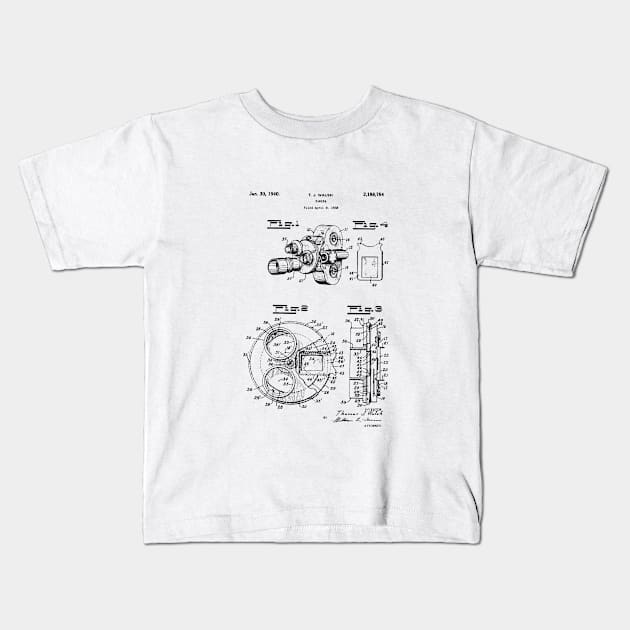 Movie Camera Patent, Movie Patent, Cinema Poster, Film Camera Patent, Film Projector Poster, Film Wall Decor, Film Student Gift Kids T-Shirt by GoshaDron